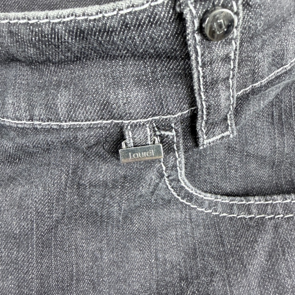 Laurel Straight Leg Jeans Dark Wash Contrast Stitch Denim Size 38 - Picture 5 of 11